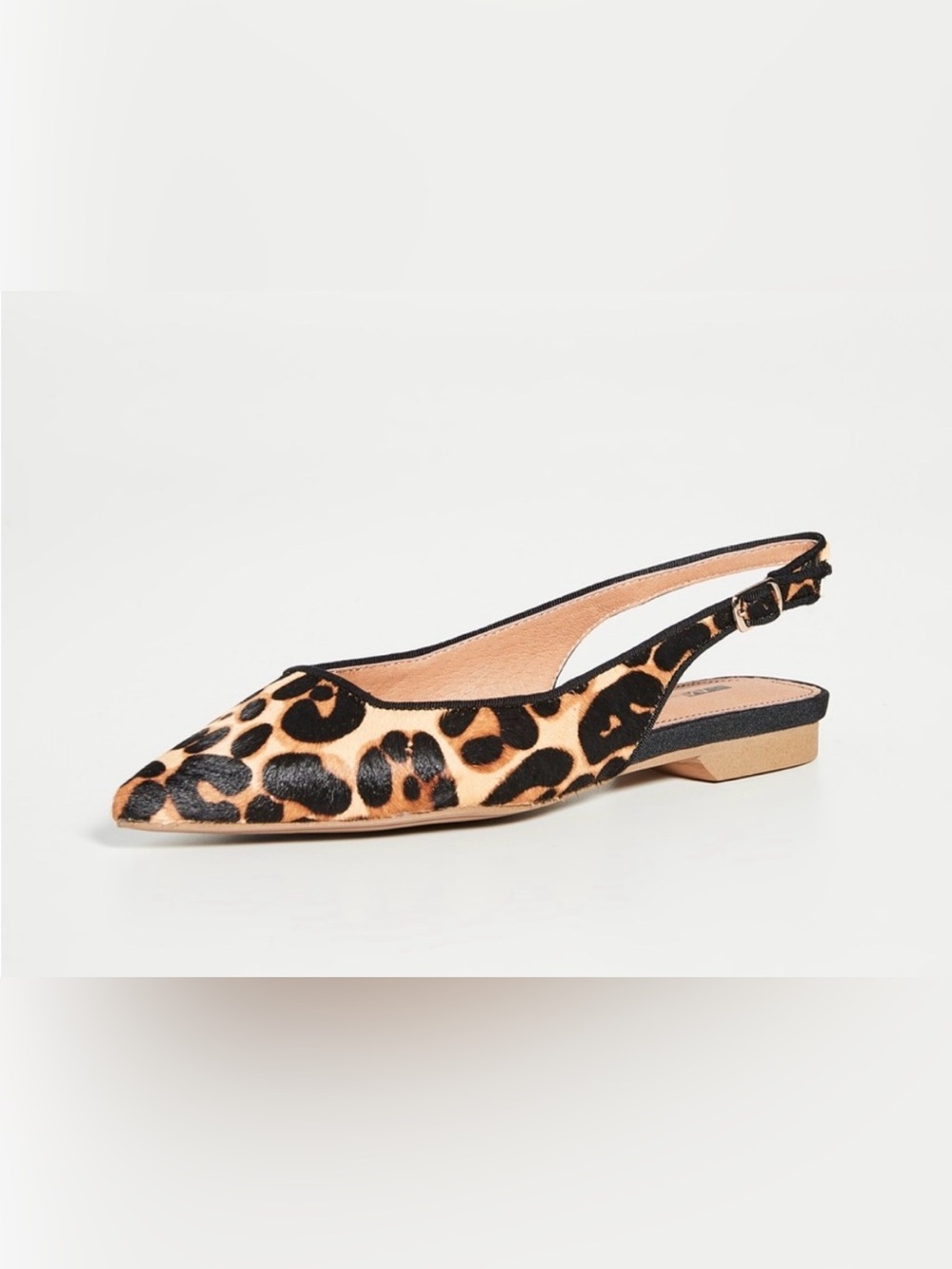 Matiko Lori Slingback Flats in Leopard Haircalf - Size EU39